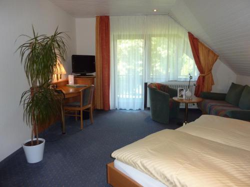 Televisyen dan/atau pusat hiburan di Landhotel Mühle zu Gersbach