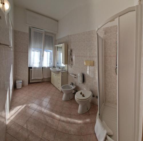 Koupelna v ubytování Hotel Beretta