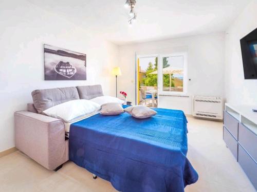 奧米沙利的住宿－Adriatico，客厅配有床和沙发