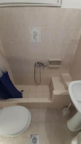 Koupelna v ubytování Eirinis home