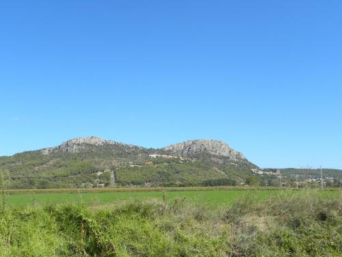 a view of mountains from a grassy field at Payet Apartments in L'Estartit