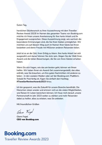 a rejection letter with a document on it at Villa mit Pool und Grillplatz in Regensburg in Regensburg