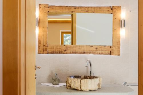 Koupelna v ubytování Hotel Rosengarten