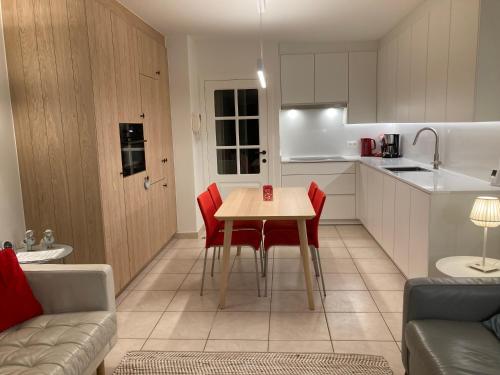 Küche/Küchenzeile in der Unterkunft Apartment "Zeezicht"