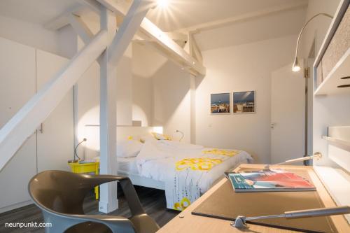 Postel nebo postele na pokoji v ubytování Heimathafen 5 - M S Baltic Star