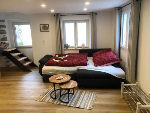 Postel nebo postele na pokoji v ubytování Ferienhaus im Städtle