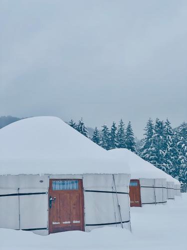 Glamping Spiritul Zimbrului semasa musim sejuk