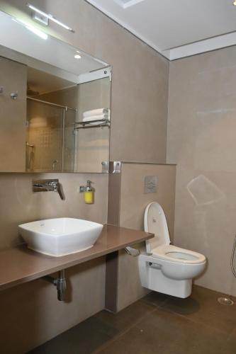 Ένα μπάνιο στο Hotel Banaras Villa