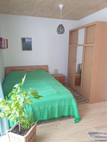 Postel nebo postele na pokoji v ubytování Gegenüber der Mühle