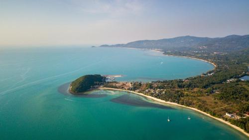 an island in the middle of a large body of water at Baan Tao Talay - by Sublime Samui Villas in Lipa Noi