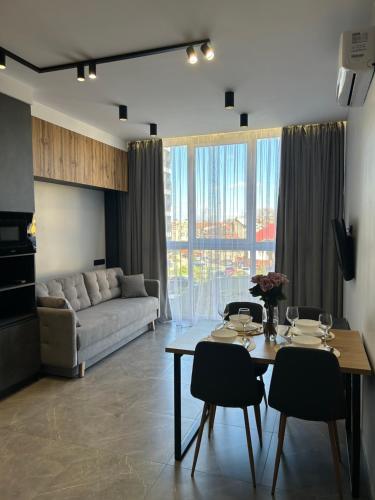 Ruang duduk di EAvalonRestApartment