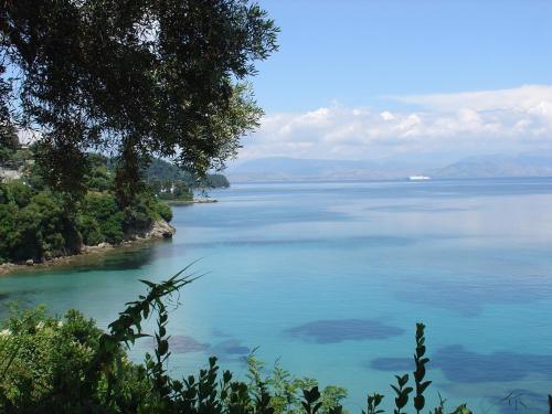 a view of a large body of water at Oasis Hotel in Perama
