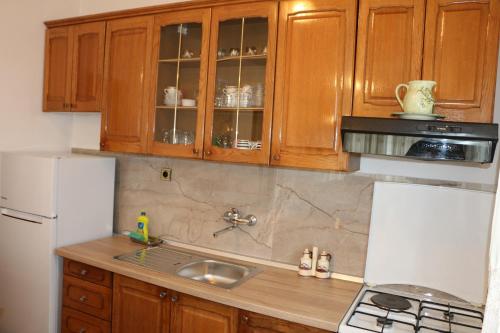 Kuchyň nebo kuchyňský kout v ubytování Apartment Grgas-Tucilo