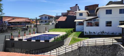 a view from the roof of a house at Pousada Jardins - Mar Grande in Vera Cruz de Itaparica