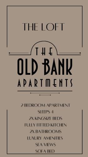 a poster for the old bankarratt with the fonts at The Old Bank Apartments in Blackpool
