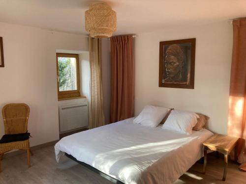 Posteľ alebo postele v izbe v ubytovaní Le Mazet, Parc Naturel Régional des Monts d'Ardèche