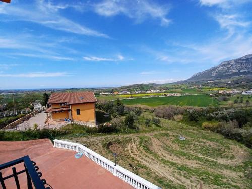 an aerial view of a house on a hill at Villa Giulia - Cilento - Giungano in Giungano