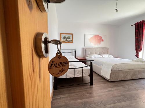 Cama o camas de una habitación en Argileos