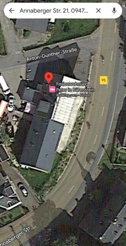 a screenshot of a map of a street with a building at kleine Fewo Peter in Bärenstein in Bärenstein