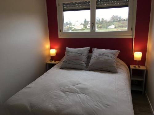 Posteľ alebo postele v izbe v ubytovaní Framboise la vallee des noyers