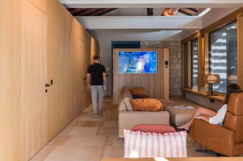 TV a/nebo společenská místnost v ubytování Vila Laguna Strunjan - Terme Krka