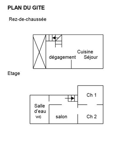 Načrt razporeditve prostorov v nastanitvi La rouartiniere