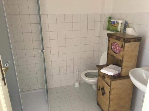 Koupelna v ubytování Dvůr bude