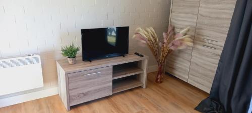TV a/nebo společenská místnost v ubytování Studio "Coeur du Lac"