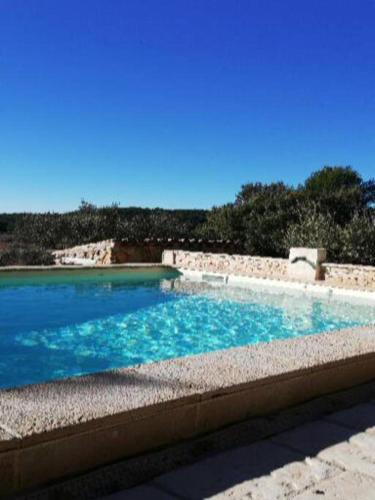 une grande piscine avec de l'eau bleue dans l'établissement La bastide de LORGUES 83, à Lorgues