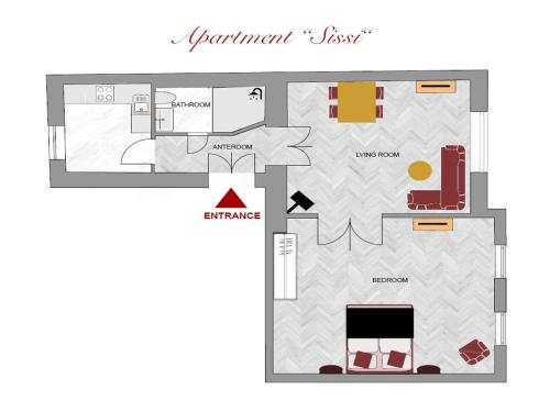 a floor plan of a apartment block at 7th HEAVEN Vienna Center Apartments in Vienna