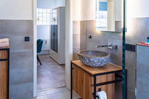 Ένα μπάνιο στο Haus Shiralee - Das Ferienhaus Warnemünde