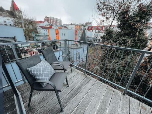 Balkón nebo terasa v ubytování Lieblingsapartment No.12 für bis zu 6 Gäste