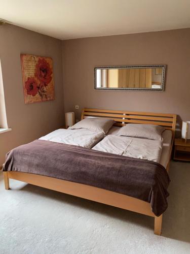 Katil atau katil-katil dalam bilik di Haus Springpfuhl mit Wintergarten