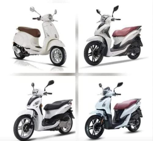 a scooter is parked on a white background at Do' Petro Relax & Pool in Vico Equense