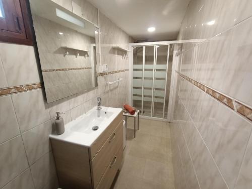 Koupelna v ubytování La casina del hórreo