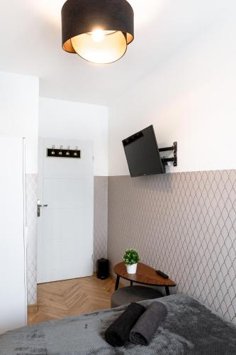 TV a/nebo společenská místnost v ubytování ClickTheFlat Conrada Apart Rooms
