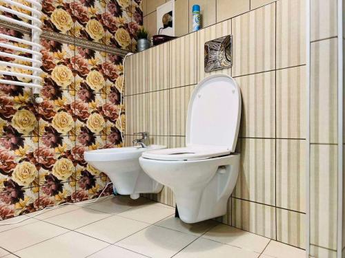 Et badeværelse på Belveder Center Home