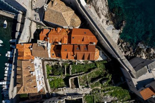 an aerial view of a large house with red roof at Stayeva 11 in Dubrovnik