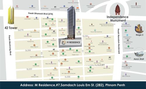 The floor plan of 21B No.1 Best Location In Phnom Penh Capital, Swimming Pool & Gyms