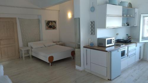 Kuchyň nebo kuchyňský kout v ubytování Hotel Mato