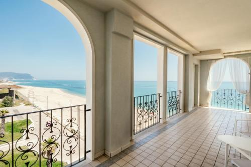 a balcony with a view of the ocean at Life Hotel Seaview & Spa in Porto Recanati
