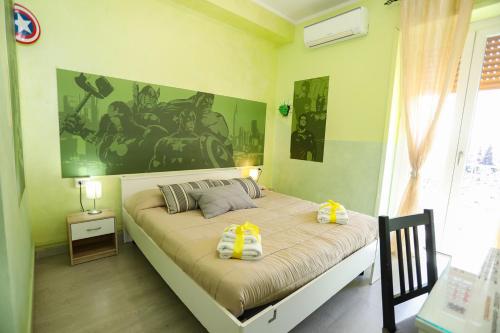 Ένα ή περισσότερα κρεβάτια σε δωμάτιο στο Movie Home Guesthouse