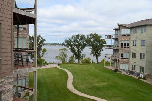 a view of the water from a building at Bridges Bay Resort Coronado Building 302 in Arnolds Park