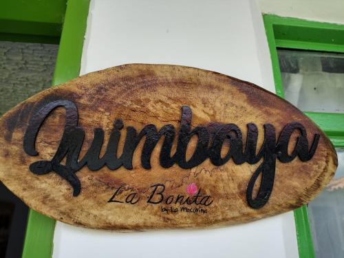 a sign on a building that readsulum la barbara at FINCA HOTEL LA BONITA BY LA MACORINA in Quimbaya