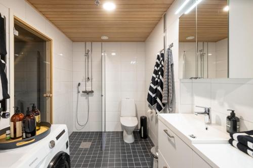 Koupelna v ubytování City Apartment Wallesmanni ja helppo pysäköinti