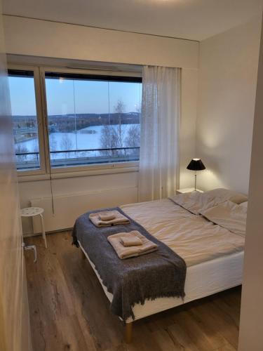 Postel nebo postele na pokoji v ubytování Apartment Lainaankatu