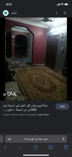 開羅的住宿－شقه في اللبيني هرم，地毯房间的一个屏幕