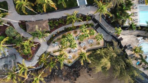 an overhead view of a resort with palm trees at Hotel Fariones in Puerto del Carmen