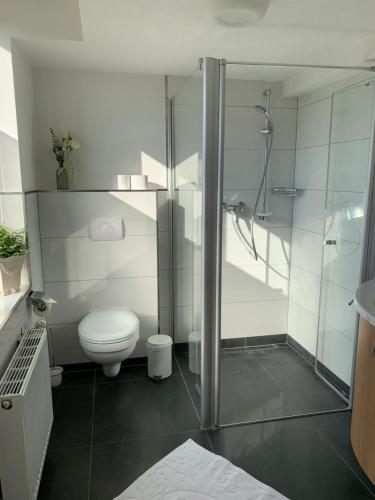 Koupelna v ubytování Am Park