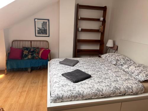 Posteľ alebo postele v izbe v ubytovaní Appartement Vieille Ville